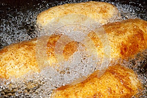 Frying Potato Croquettes