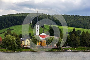 Frymburk at Lipno lake, Czech Republic.