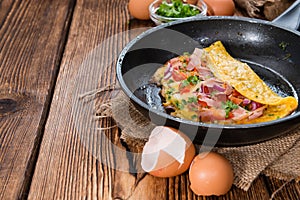 Frypan with Ham and Cheese Omelette