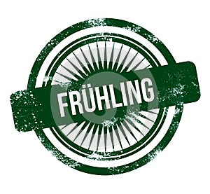 FrÃ¼hling - green grunge stamp