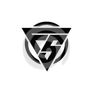 FS Triangle Lodo Design FS Triangle Vector Logo Design photo