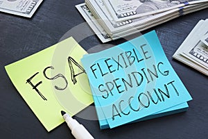 FSA flexible spending account is shown using the text