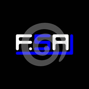 FSA letter logo creative design with vector graphic, FSA simple and modern logo