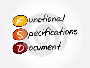FSD - Functional Specifications Document, concept background