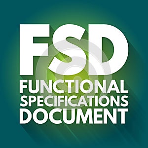 FSD - Functional Specifications Document, concept background