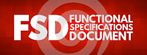 FSD - Functional Specifications Document, concept background