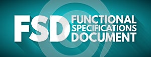 FSD - Functional Specifications Document, concept background