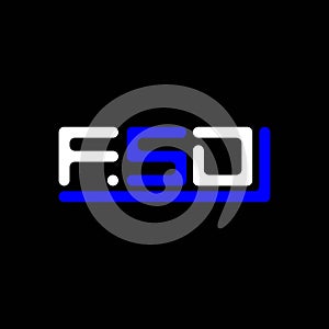 FSD letter logo creative design with vector graphic, FSD
