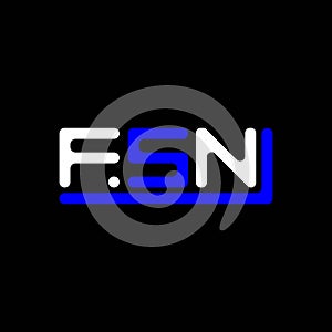 FSN letter logo creative design with vector graphic, FSN