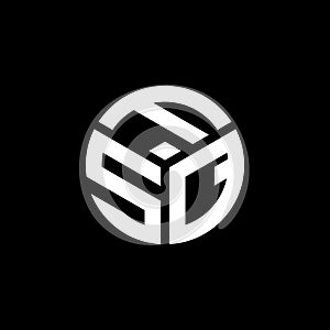 FSQ letter logo design on black background. FSQ creative initials letter logo concept. FSQ letter design