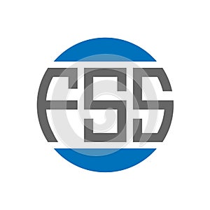 FSS letter logo design on white background. FSS creative initials circle logo concept. FSS letter design
