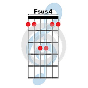 Fsus4 guitar chord icon