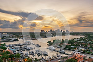 Ft. Lauderdale, Florida, USA downtown cityscape