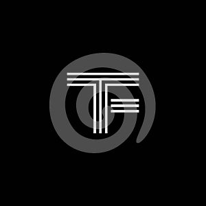 FT or TF logo design or icon design or monogram design.Abstract letter design.