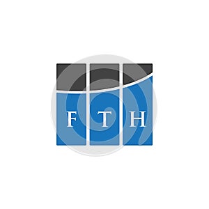 FTH letter logo design on WHITE background. FTH creative initials letter logo concept. FTH letter design.FTH letter logo design on