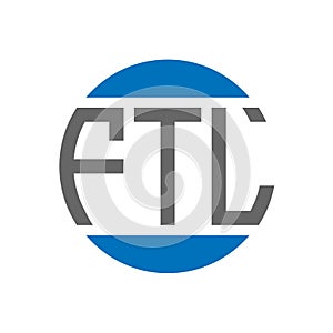 FTL letter logo design on white background. FTL creative initials circle logo concept. FTL letter design