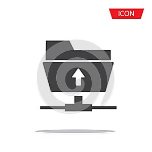 FTP downlond icon vector isolated