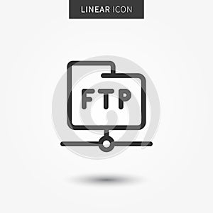 FTP folder icon vector illustration