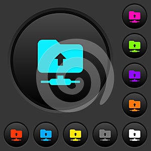 FTP navigate up dark push buttons with color icons