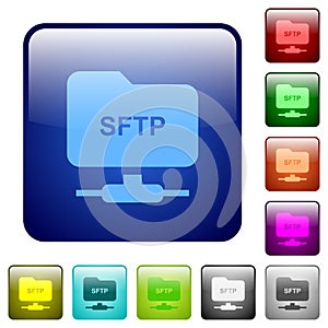 FTP over SSH color square buttons photo