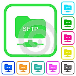 FTP over SSH vivid colored flat icons