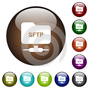 FTP over SSH color glass buttons photo