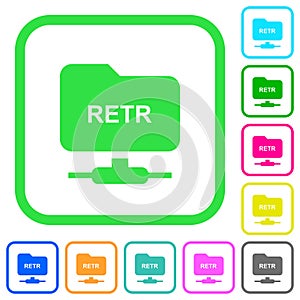 FTP retrieve file vivid colored flat icons
