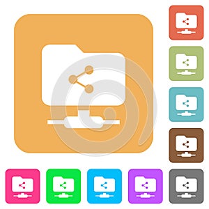 FTP share rounded square flat icons