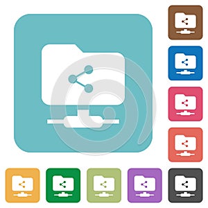 FTP share rounded square flat icons