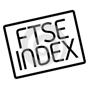 Ftse Index stamp typographic stamp