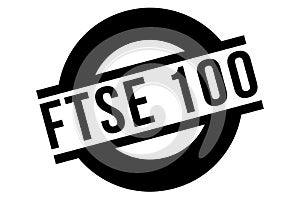 FTSE 100 stamp typographic stamp