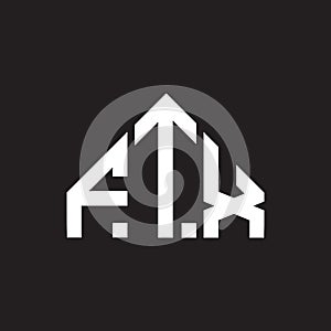 FTX letter logo design on black background. FTX creative initials letter logo concept. FTX letter design
