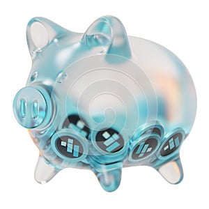 FTX Token (FTT) Clear Glass piggy bank