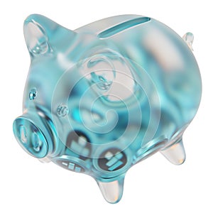 FTX Token (FTT) Clear Glass piggy bank