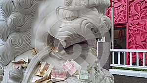 Fu lion, chinatown, buenos aires, argentina photo