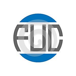 FUC letter logo design on white background. FUC creative initials circle logo concept. FUC letter design