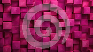 Fuchsia Cubes Wall Background, abstract illustration