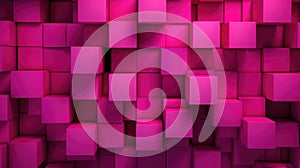 Fuchsia Cubes Wall Background, abstract illustration