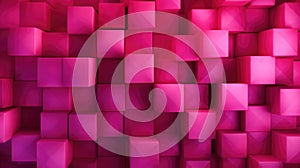 Fuchsia Cubes Wall Background, abstract illustration