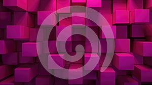 Fuchsia Cubes Wall Background, abstract illustration