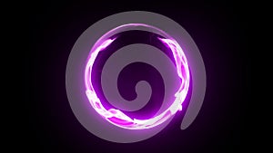 Fuchsia Energy Plasma Ball Loop Alpha Matte 3D Renderings Animations