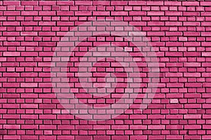 Fuchsia rose colored brick wall background