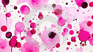 Fuchsia Spots on White Background, abstract illustration