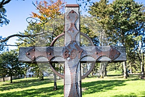 Fuchskaute mountaintop cross westerwald germany