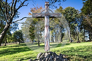 Fuchskaute mountaintop cross westerwald germany