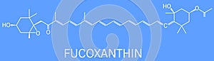 Fucoxanthin molecule. Skeletal formula. photo