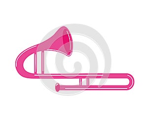 fucshia trumpet instrument musical photo