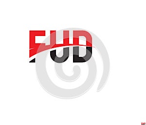 FUD Letter Initial Logo Design Vector Illustration
