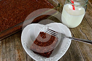 Fudge Brownies Heart Plate