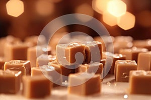 Fudge in a close-up shot, macro shot - made with generative AI tools